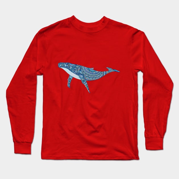 Whale Long Sleeve T-Shirt by Mako Design 